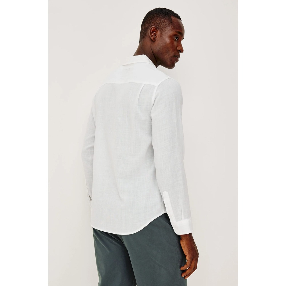 Rails Wyatt White100% Cotton Button Down Shirt Mens XXL Long Sleeve Pocket - Picture 2 of 12